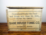 Antique c 1907 Sage Brush Hair Tonic Wood Box & 12 Amethyst Bottles - Yesteryear Essentials
 - 6