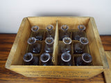 Antique c 1907 Sage Brush Hair Tonic Wood Box & 12 Amethyst Bottles - Yesteryear Essentials
 - 3