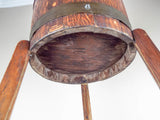 Antique English Oak Jardiniere Plant Pot Holder Tripod Base by R A Lister & Co