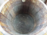 Antique English Oak Jardiniere Plant Pot Holder Tripod Base by R A Lister & Co