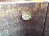 Antique English Oak Jardiniere Plant Pot Holder Tripod Base by R A Lister & Co
