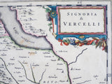 1600s Framed Antique Map ~ Signoria di Vercelli, Italy - Yesteryear Essentials
 - 2