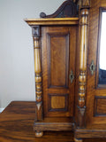 Antique Victorian Large Wooden Wall Display Cabinet Wood - Yesteryear Essentials
 - 8