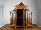 Antique Victorian Large Wooden Wall Display Cabinet Wood - Yesteryear Essentials
 - 7