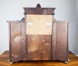 Antique Victorian Large Wooden Wall Display Cabinet Wood - Yesteryear Essentials
 - 4