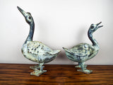Vintage Metal Birds Pair of Geese Statues Garden Decor Statuary - Yesteryear Essentials
 - 4