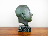 Signed Bronze Male Bust Sculpture by Nadia Scarpitta - Yesteryear Essentials
 - 3