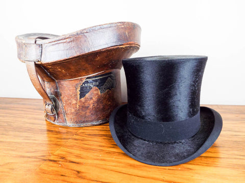 Victorian Youmans Top Hat & Leather Case - Yesteryear Essentials
 - 1
