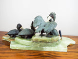 Antique Austrian Bronze Pelican Sculpture Desk Set - Yesteryear Essentials
 - 10