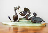 Antique Austrian Bronze Pelican Sculpture Desk Set - Yesteryear Essentials
 - 1