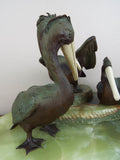 Antique Austrian Bronze Pelican Sculpture Desk Set - Yesteryear Essentials
 - 8