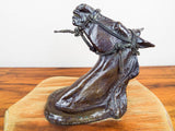 Vintage Bronze Horse Sculpture Recast After Charles Marion Russell