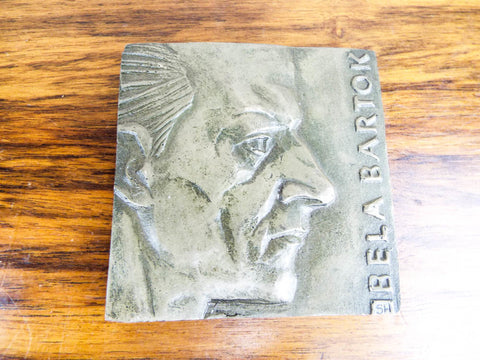 Vintage Alex Shagin Bronze Bela Bartok Medallion - Yesteryear Essentials
 - 1