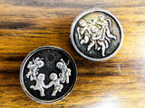 Vintage Pair of Alex Shagin Silver Decorative Medals - Yesteryear Essentials
 - 1