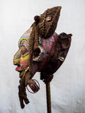 Vintage Bamileke Cameroon African Wooden Beaded Mask
