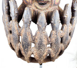 Vintage African Wooden Carved & Beaded Ceremonial Mask - Yesteryear Essentials
 - 9