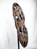 Vintage African Wooden Carved & Beaded Ceremonial Mask - Yesteryear Essentials
 - 4