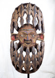 Vintage African Wooden Carved & Beaded Ceremonial Mask - Yesteryear Essentials
 - 2