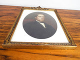Antique 19th C Framed Portrait Miniature Oil Painting - Yesteryear Essentials
 - 9