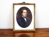 Antique 19th C Framed Portrait Miniature Oil Painting - Yesteryear Essentials
 - 1