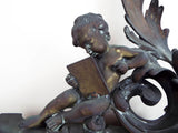 Antique French Bronze Chenets Cherub Sculptures - Yesteryear Essentials
 - 5