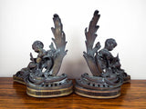 Antique French Bronze Chenets Cherub Sculptures - Yesteryear Essentials
 - 8