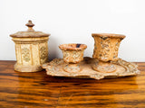 Antique 19th Century European S & B Sarreguemines Style Pottery Boudoir Set - Yesteryear Essentials
 - 1
