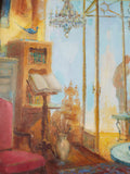 Vintage Original Signed French Gustav Nebel Oil Painting "Antique Shop" - Yesteryear Essentials
 - 12
