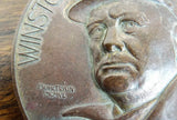 Bronze Winston Churchill Pierre Turin MCMVL Medallion