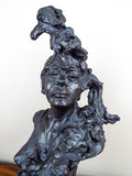Signed Bronze Female Bust Sculpture by  Peter M Fillerup - Yesteryear Essentials
 - 9