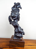 Signed Bronze Female Bust Sculpture by  Peter M Fillerup - Yesteryear Essentials
 - 3
