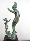 Vintage Bronze Female Mermaids Sculpture - Yesteryear Essentials
 - 4