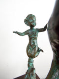 Vintage Bronze Female Mermaids Sculpture - Yesteryear Essentials
 - 6