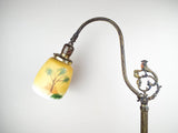 Antique Metal Tabletop Art Nouveau Adjustable Table Lamp Light 1900's