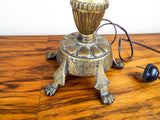 Antique Metal Tabletop Art Nouveau Adjustable Table Lamp Light 1900's