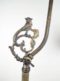Antique Metal Tabletop Art Nouveau Adjustable Table Lamp Light 1900's