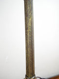Antique Metal Tabletop Art Nouveau Adjustable Table Lamp Light 1900's