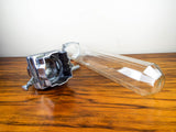 Rare Vintage Retro Dixie Chrome and 12 Sided Glass Tube Cup Dispenser Dispensing Device