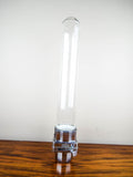 Rare Vintage Retro Dixie Chrome and 12 Sided Glass Tube Cup Dispenser Dispensing Device
