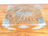 Antique Oak Engraved Humidor Cigar Case - Yesteryear Essentials
 - 3