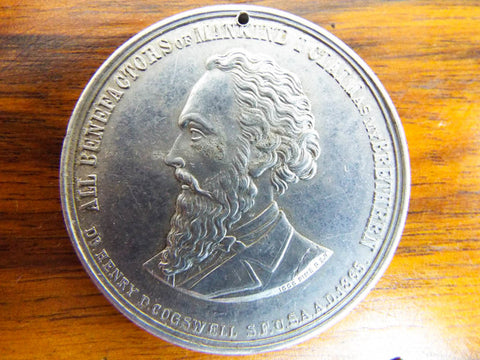 Antique 1865 Aluminum 1000 Fine Religious Dr Henry D Cogswell Temperance Coin Medal Medallion