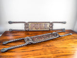 Antique Huge Bronze Pair of Nautical Pull Push Door Handles