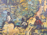 Vintage Art Pair of Landscape Oil Painting Impressionism by M Duval