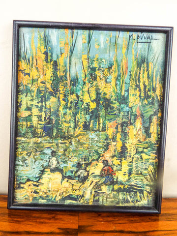 Vintage Art Pair of Landscape Oil Painting Impressionism by