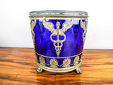 Antique Medical Apothecary Caduceus Blue Cobalt Glass Chemist Jar - Yesteryear Essentials
 - 11