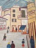 1930s Naive Lowry Style Oil on Canvas Painting by M Simonet - Yesteryear Essentials
 - 12