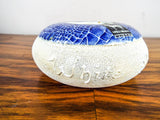 Vintage White Horse Ceramic Stoneware Match Holder Scotch Whiskey Safe Breweriana