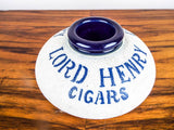 Rare Vintage Advertising Lord Henry Cigars Stoneware Ceramic Match Holder