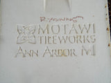 Vintage Arts & Crafts American Motawi Tileworks Bird Signed Tile Art Dard Hunter
