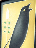 Vintage Arts & Crafts American Motawi Tileworks Bird Signed Tile Art Dard Hunter